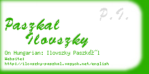 paszkal ilovszky business card
